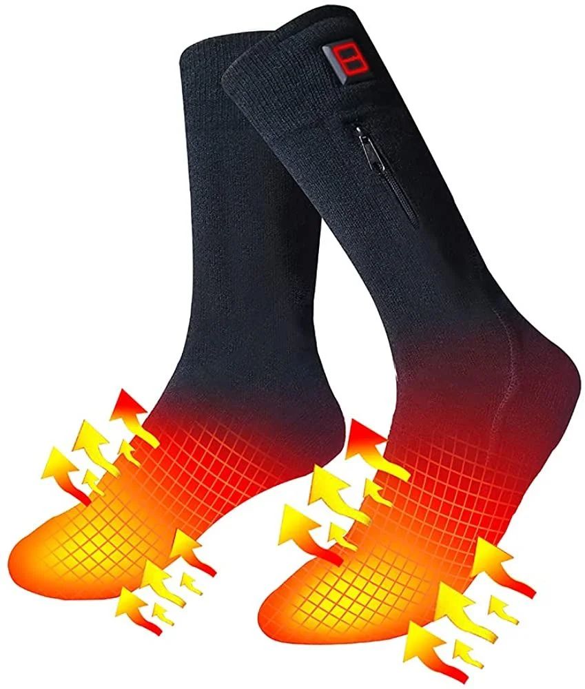 充電式電気暖房靴下、3.7 v低安全電圧バッテリー式暖房靴下