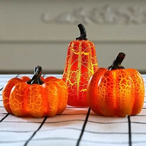 Ladruph ハロウィン かぼちゃ ライト 飾り 置物 LED 装飾 ランタン 電飾 ライト カボチャ キャンドルライト ランプ パーティー 飾り付け 3個セット