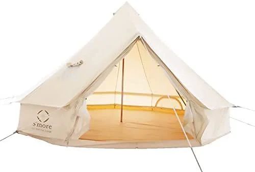 S'more(スモア) Bello 300 ベル型テント テント ベル型 収納バッグ付き ポリコットン ファミリーテント 3～4人用 キャンプ テント おしゃれ 撥水加工 UVカット UPF50+ アウトドア 日除け 300×300cm