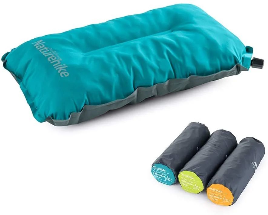 NatureHike 自動インフレーターピロー 超軽量インフレータブル 枕 トラベルアウトドア枕 キャンプ用品 収納袋付き