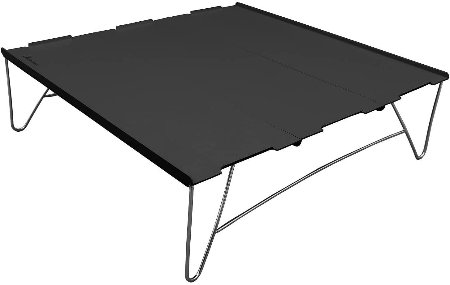 Moon Lence アウトドアテーブル ミニローテーブル ソロキャンプ コンパクト 折りたたみ式 アルミ製 ブラック