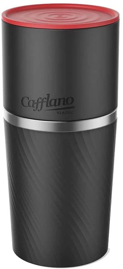 カフラーノ Cafflano ポータブル コーヒーメーカー アウトドア ハンドドリップ コーヒーミル 粗細調節可 ペーパーレスフィルター マグカップ付 ブラック 9×9×19.5cm クラシック CK-BK