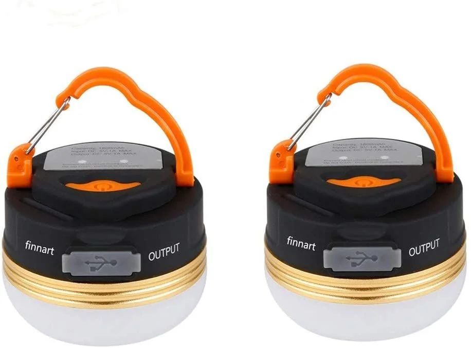 Finnart 2021 LEDランタン 懐中電灯 携帯型 テントライト 3つ調光モード 超軽量 携帯便利 防水キャンプ用品 登山 夜釣り 防災対策 高輝度 キャンプランタン （2個セット）