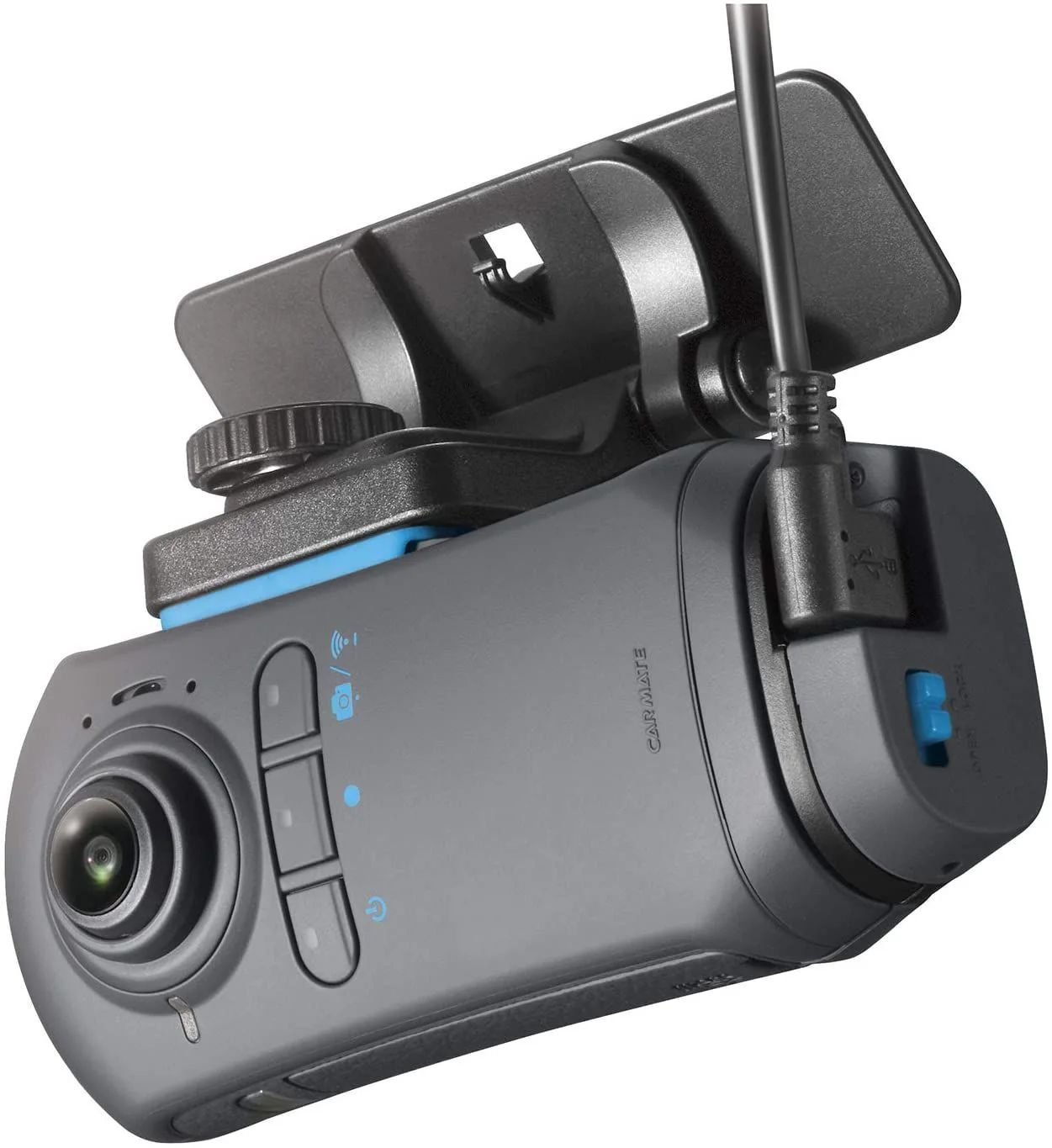 カーメイト ドライブレコーダー アクションカメラ 360度カメラ ダクション 360S 前後 左右 撮影 超広角 全天周モデル スマホ連携 駐車監視機能付き DC5000