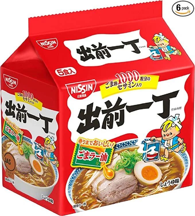 日清食品 出前一丁 5食パック 510g×6パック (ラーメン 食品 袋麺)